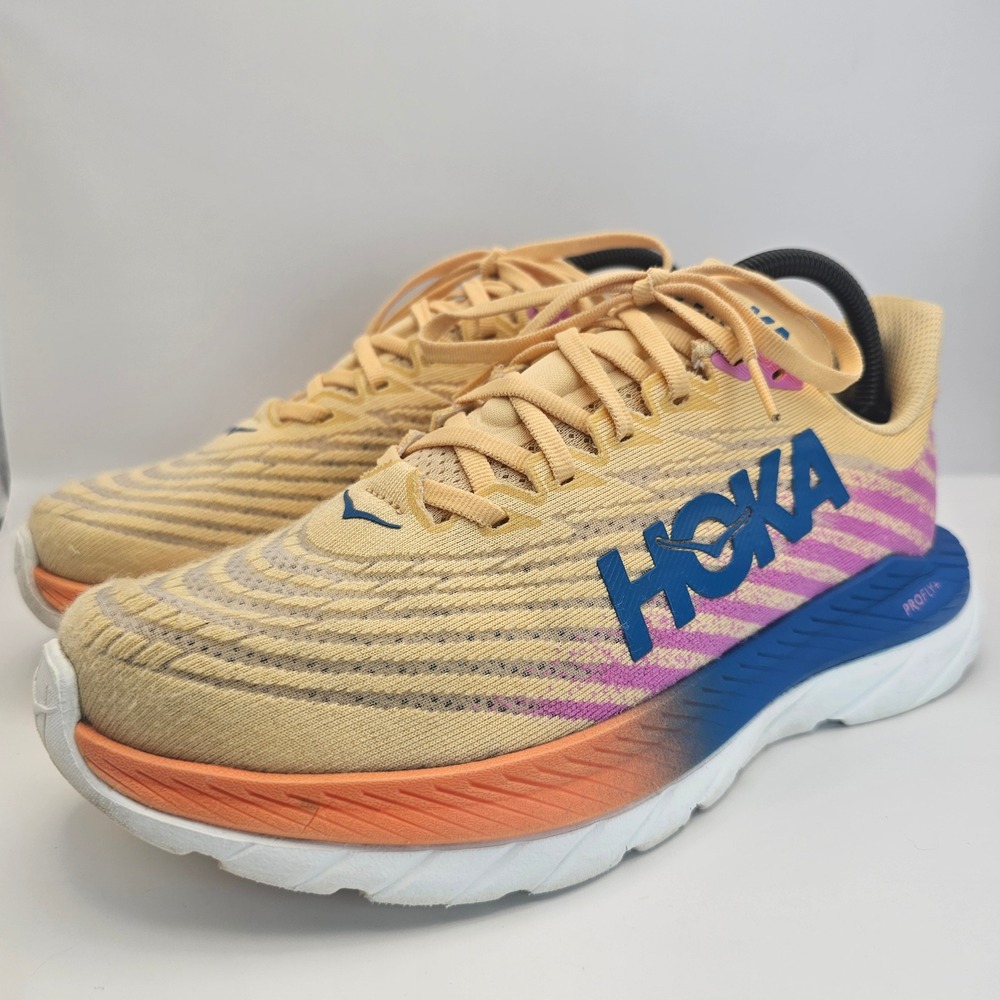 Hoka Mach 5 Running Shoes Womens 8 Impala Cyclamen Orange Blue 1127894 ICYC